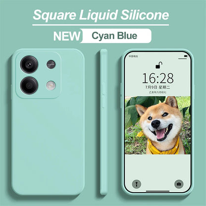 Redmi Note 13 Case Square Liquid Silicone Soft funda TPU Cover For Xiaomi Redmi Note 13 Note13Pro Plus Note13 Pro 5G Phone Cases