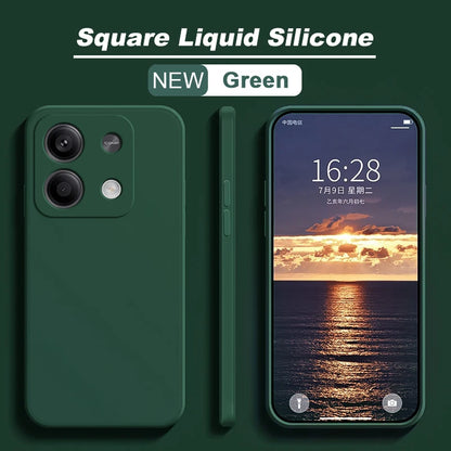Redmi Note 13 Case Square Liquid Silicone Soft funda TPU Cover For Xiaomi Redmi Note 13 Note13Pro Plus Note13 Pro 5G Phone Cases