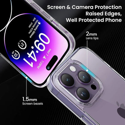 Étui Airbag hybride en acrylique antichoc pour iPhone 16 15 14 13 12 11 Pro Max Plus Mini, coque arrière rigide transparente en Silicone souple