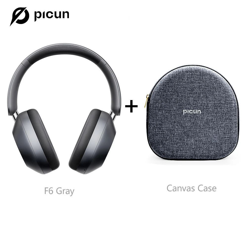 Picun-Casque Bluetooth à suppression active du bruit F6, suivi de la tête ANC, audio 3D, casque sans fil, haute résolution, faible latence de contrôle