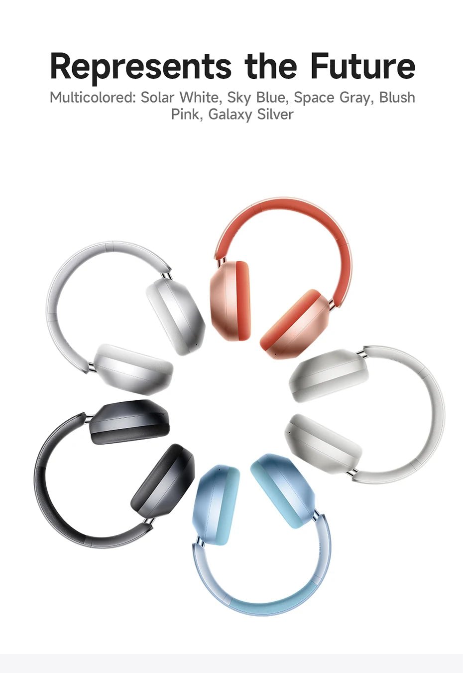 Picun-Casque Bluetooth à suppression active du bruit F6, suivi de la tête ANC, audio 3D, casque sans fil, haute résolution, faible latence de contrôle