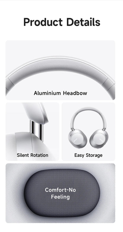 Picun-Casque Bluetooth à suppression active du bruit F6, suivi de la tête ANC, audio 3D, casque sans fil, haute résolution, faible latence de contrôle