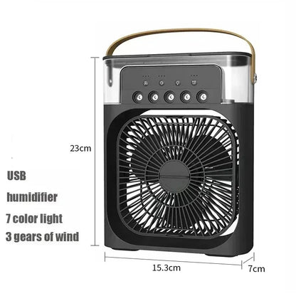 Nouveau 3 en 1 ventilateur climatiseur ménage Mini refroidisseur d'air LED veilleuse Portable humidificateur réglage de l'air ventilateur bureau maison ventilateur