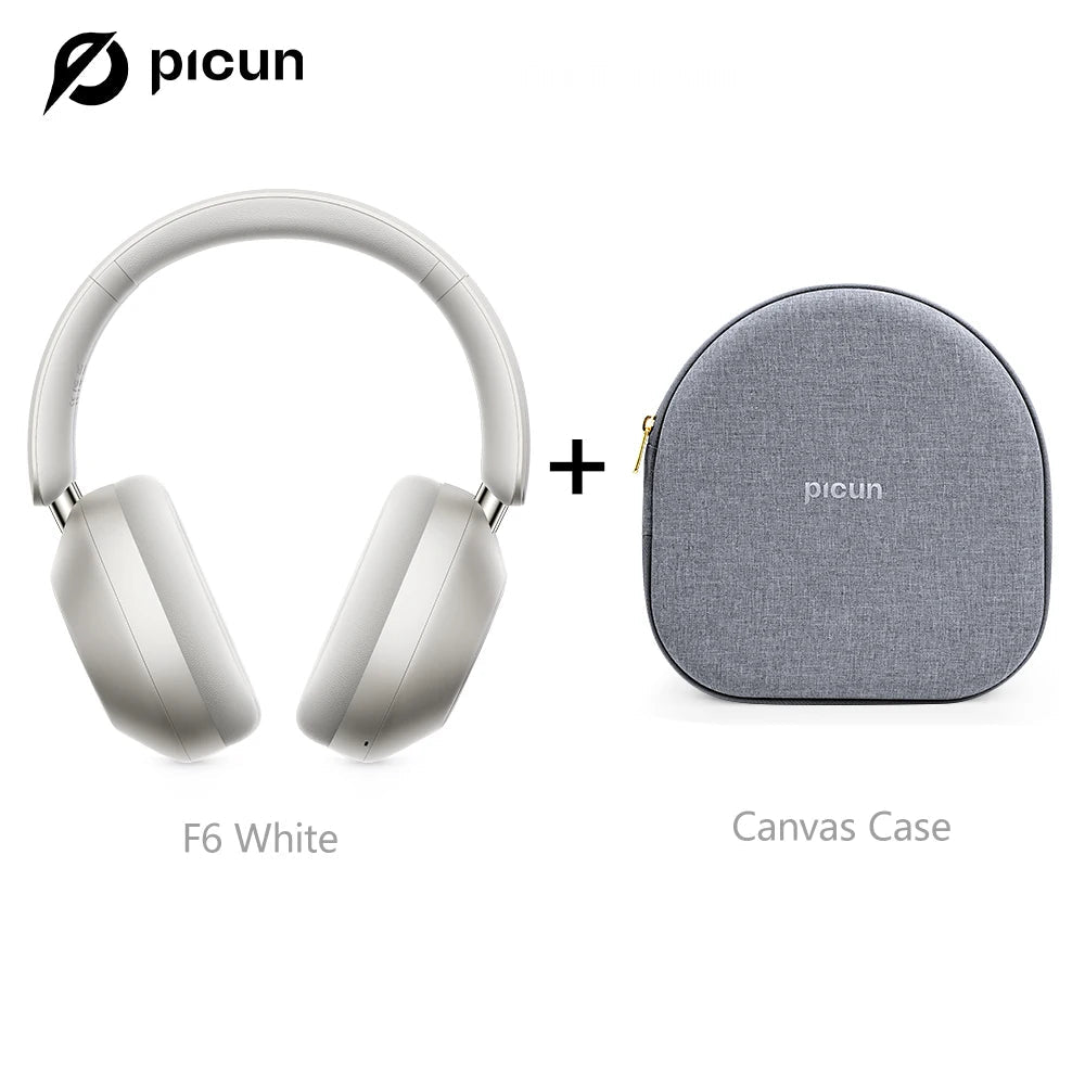 Picun-Casque Bluetooth à suppression active du bruit F6, suivi de la tête ANC, audio 3D, casque sans fil, haute résolution, faible latence de contrôle