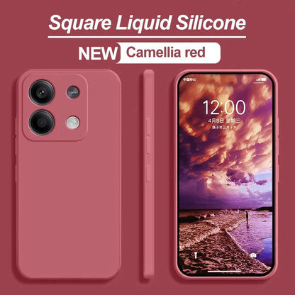Redmi Note 13 Case Square Liquid Silicone Soft funda TPU Cover For Xiaomi Redmi Note 13 Note13Pro Plus Note13 Pro 5G Phone Cases