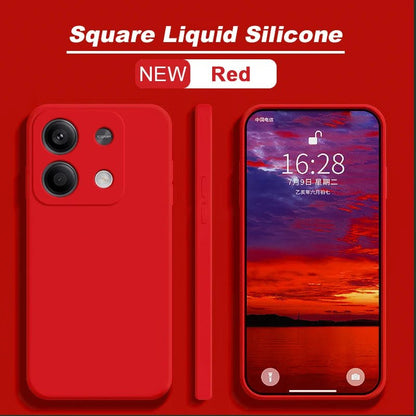 Redmi Note 13 Case Square Liquid Silicone Soft funda TPU Cover For Xiaomi Redmi Note 13 Note13Pro Plus Note13 Pro 5G Phone Cases