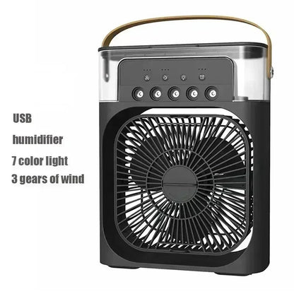 Nouveau 3 en 1 ventilateur climatiseur ménage Mini refroidisseur d'air LED veilleuse Portable humidificateur réglage de l'air ventilateur bureau maison ventilateur