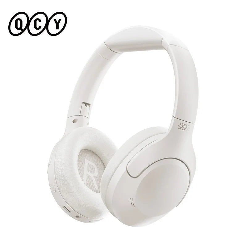 QCY-Écouteurs sans fil et filaires H3 Lite ANC, Bluetooth 5.3, casque supra-auriculaire pliable, son HIFI, 60 heures de lecture, écouteurs pour touristes allergiques