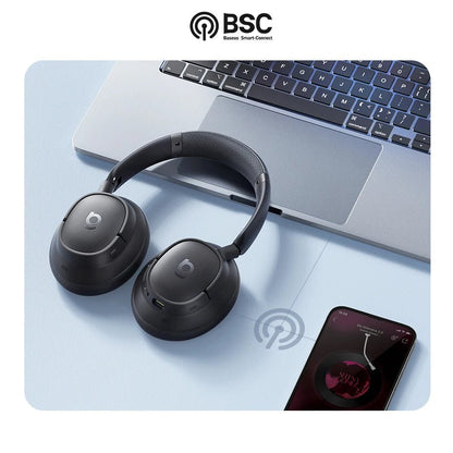 Baseus EH10 NC ANC casque sans fil 45dB casques hybrides adaptatifs antibruit casque LDAC haute résolution Bluetooth 6.0 80 heures