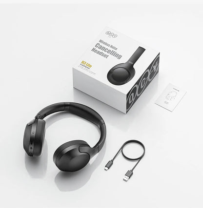 QCY-Écouteurs sans fil et filaires H3 Lite ANC, Bluetooth 5.3, casque supra-auriculaire pliable, son HIFI, 60 heures de lecture, écouteurs pour touristes allergiques