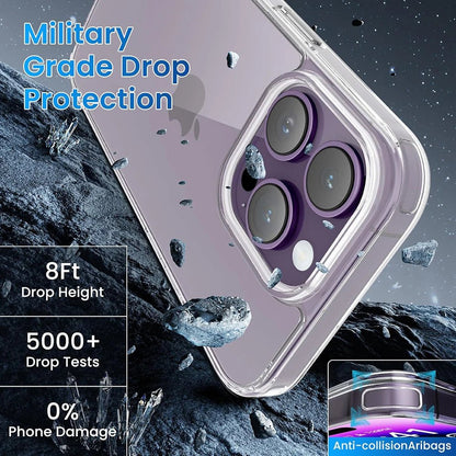 Étui Airbag hybride en acrylique antichoc pour iPhone 16 15 14 13 12 11 Pro Max Plus Mini, coque arrière rigide transparente en Silicone souple