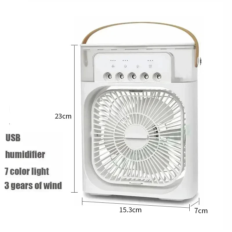 Nouveau 3 en 1 ventilateur climatiseur ménage Mini refroidisseur d'air LED veilleuse Portable humidificateur réglage de l'air ventilateur bureau maison ventilateur