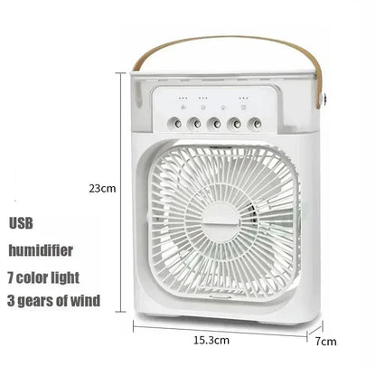 Nouveau 3 en 1 ventilateur climatiseur ménage Mini refroidisseur d'air LED veilleuse Portable humidificateur réglage de l'air ventilateur bureau maison ventilateur
