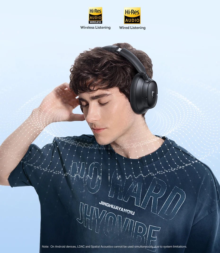 Baseus EH10 NC ANC casque sans fil 45dB casques hybrides adaptatifs antibruit casque LDAC haute résolution Bluetooth 6.0 80 heures