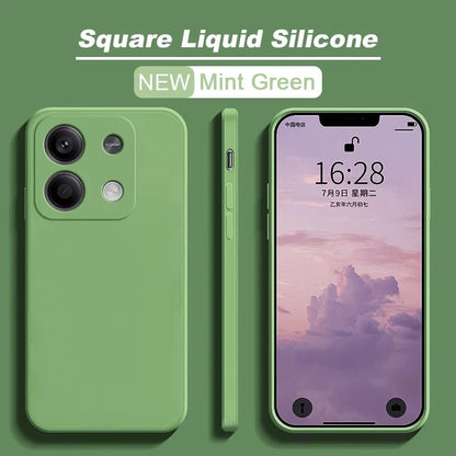 Redmi Note 13 Case Square Liquid Silicone Soft funda TPU Cover For Xiaomi Redmi Note 13 Note13Pro Plus Note13 Pro 5G Phone Cases