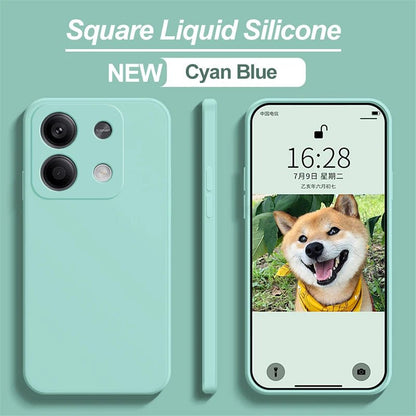 Redmi Note 13 Case Square Liquid Silicone Soft funda TPU Cover For Xiaomi Redmi Note 13 Note13Pro Plus Note13 Pro 5G Phone Cases